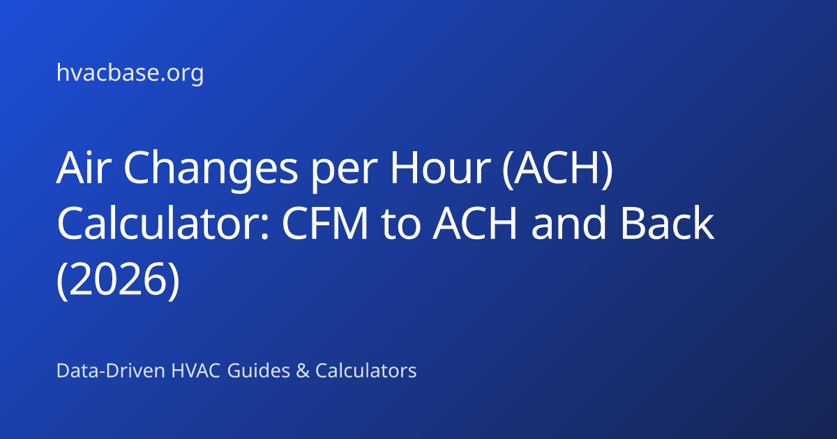 ACH Calculator: Air Changes Per Hour for Any Room | HVAC Base