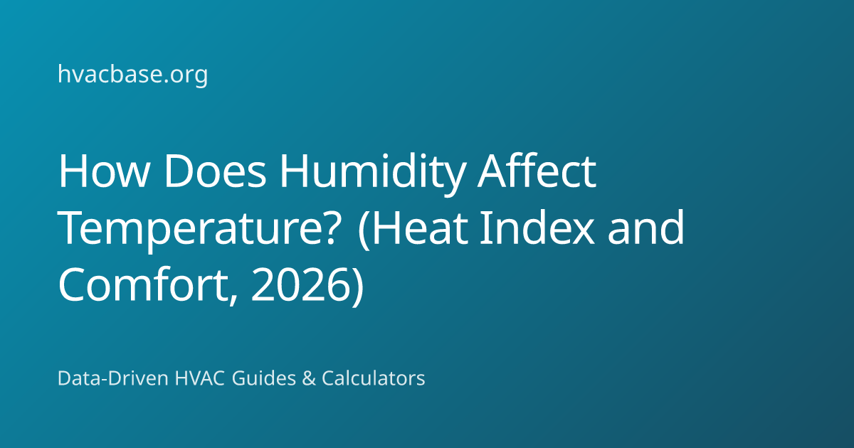 How Does Humidity Affect Temperature? (Heat Index and Comfort, 2026 ...