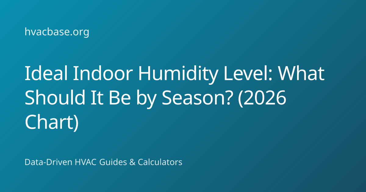 Ideal Indoor Humidity Level: What Should It Be by Season? (2026 Chart ...