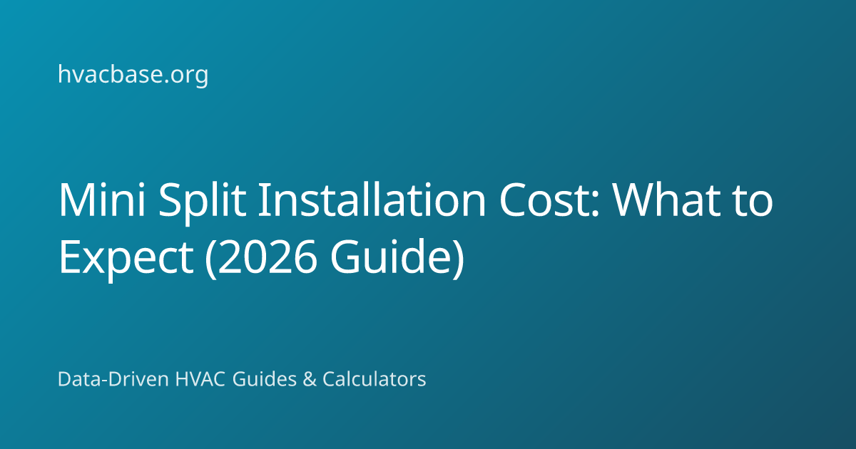 Mini Split Installation Cost: What to Expect (2026 Prices) | HVAC Base