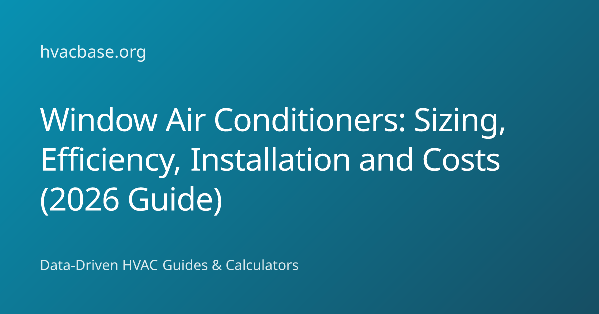 Window Air Conditioners: Complete Buyer's Guide (2026) | HVAC Base